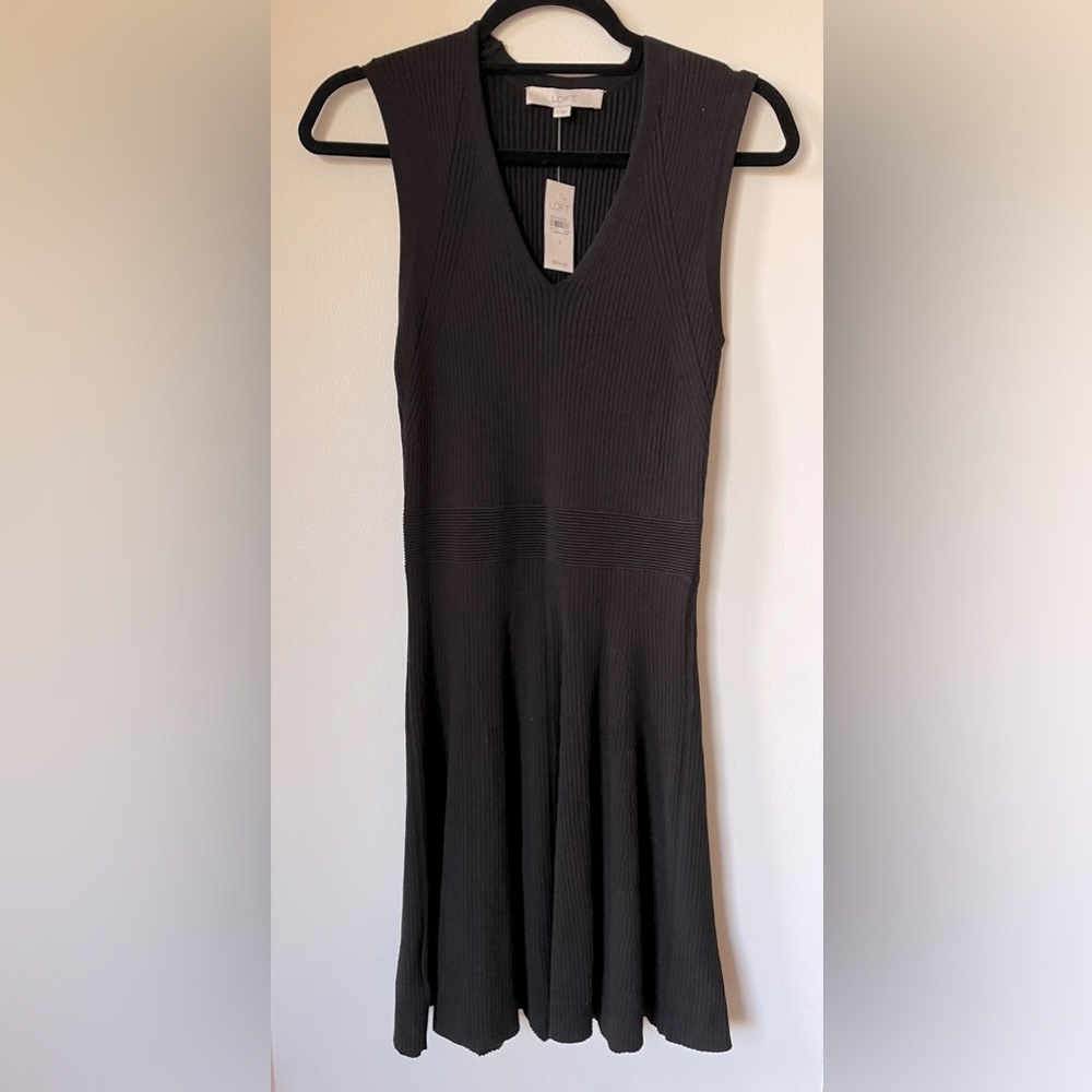 NWT Black ribbed knit dress from LOFT